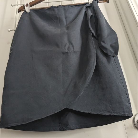 Vetta Capsule Wardrobe Wrap Skirt Skort (missing shorts) Women's XS Grey Black - Picture 2 of 10